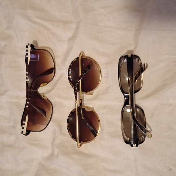 Three piece set of earthly tone sunglasses - Picture 2 of 5